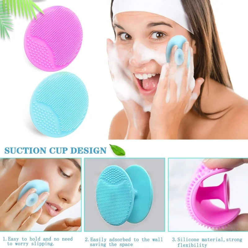 6pcs/set Silicone Face Scrubber Double headed Face Cleaning Brushes Facial Mask Applicator Blackhead Exfoliator Skin Care Tool