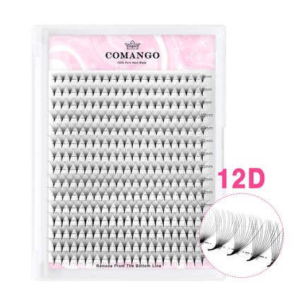 CoMango Wispy Pointy Base Premade Russian Volume Fans 3D 6D 10D 12D 14D 16D Lashes Extension 300 Fans False Mink Eyelashes