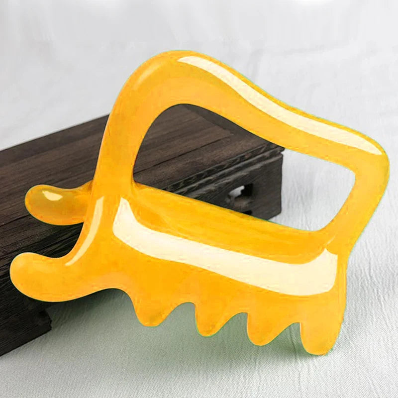 Dual-Push Meridian Spine Gua Sha Massage Handheld Face Resin Massager Release Tool Muscle Scraping Tool for Deep Tissue Therapy