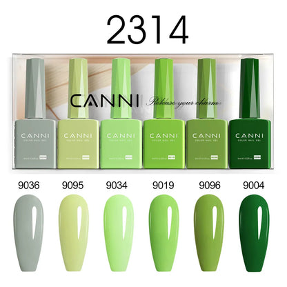 CANNI Nail Gel Polish Set HEMA TPO FREE Jelly Nude Color Rubber Base UV Construction Gel Semi Permanent Soak off UV LED Gel Nail