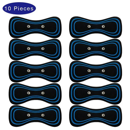 10pc Cervical Massager Replacement Tablet Mini Electronic Pulse Full Body Massage to Dredge Blood Portable Massage Tool