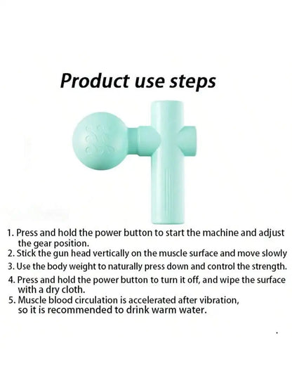 2026 Mini Massage Gun Fascia Machine Muscle Relaxation cRod Massage Fitness Equipment Neck Body Fascia Gun Rechargeable