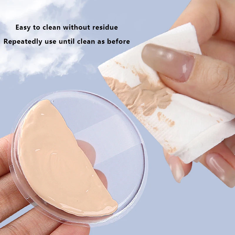 1Pcs Transparent Silicone Gel Powder Puff Sponge Face Conceale Cosmetics Puff Accessories For Foundation BB Cream No Powder