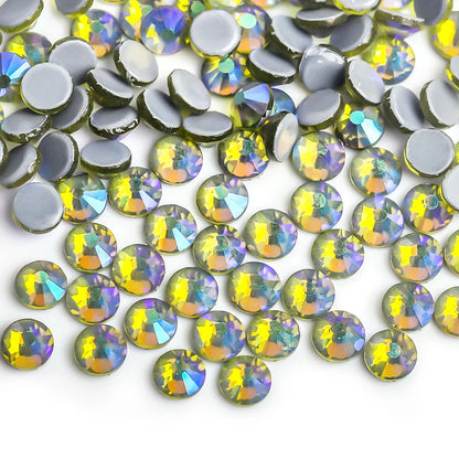 SS16 SS20 Glitter стразы Crystal Hotfix Rhinestones 1440pcs/pack Crystal AB Hot Fix Rhinestone for Apparel Wedding Dress E7021