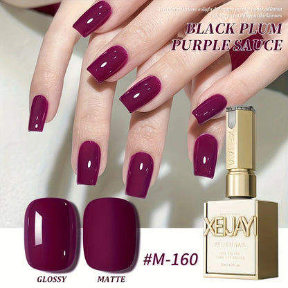 1pc 15ml Reddish Brown Gel Nail Polish Starter Pure Soak Off No Wipe Nail Gel Polish Suitable For All Seasons