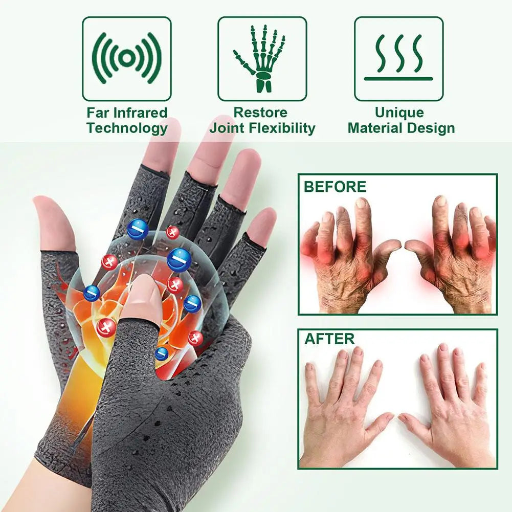 1 Pair Compression Arthritis Gloves Wrist Support Practical Stimulating Circulation Gloves For Women Men Daily Activity Care