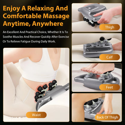 16 Heads Fascia Gun High-Frequency Vibration Massager Relieve Fatigue Body Back Waist Massager Neck Leg Shoulder Masajeador