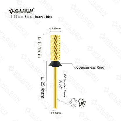 WILSON Small Barrel Bits-Nail drill bits Remove gel Manicure tool Nail accessories Hot sale