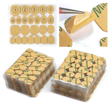 10Sheets/240Pcs  Double Side Adhesive Tape Glue Sticker For Fake Nails Super Sticky Waterproof Breathable Transparent Jelly Glue