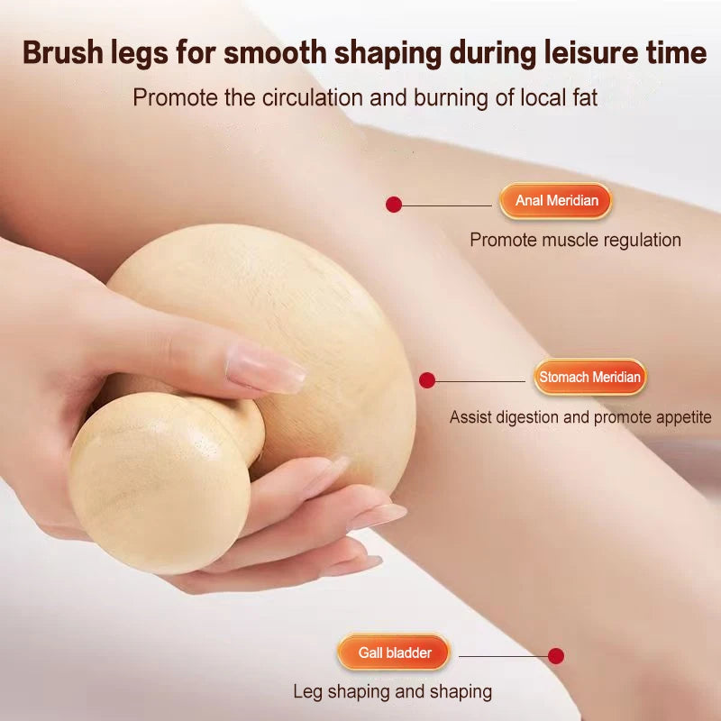 Massage Manual Wood Therapy Massage Tool Wooden Mushroom Shape Anti Cellulite Maderoterapia Lymphatic Drainage For Full Body Use