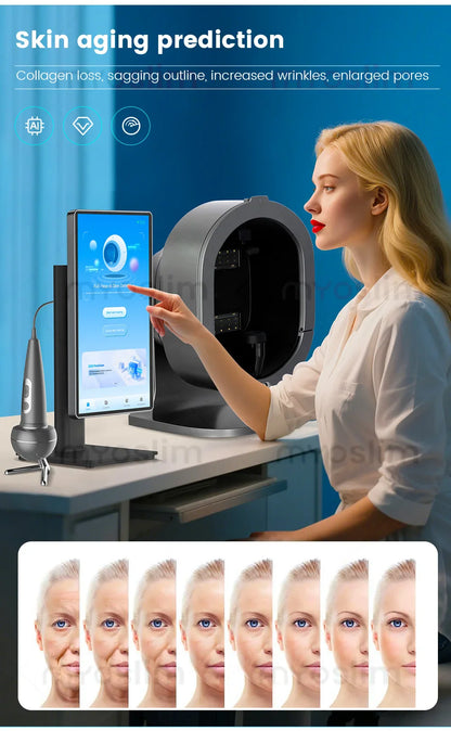Salon-Grade Skin Analyzer Camera Multispectral imaging- 36MP HD Facial Skin Detection for Acne/Aging/Pigmentation Skin Care