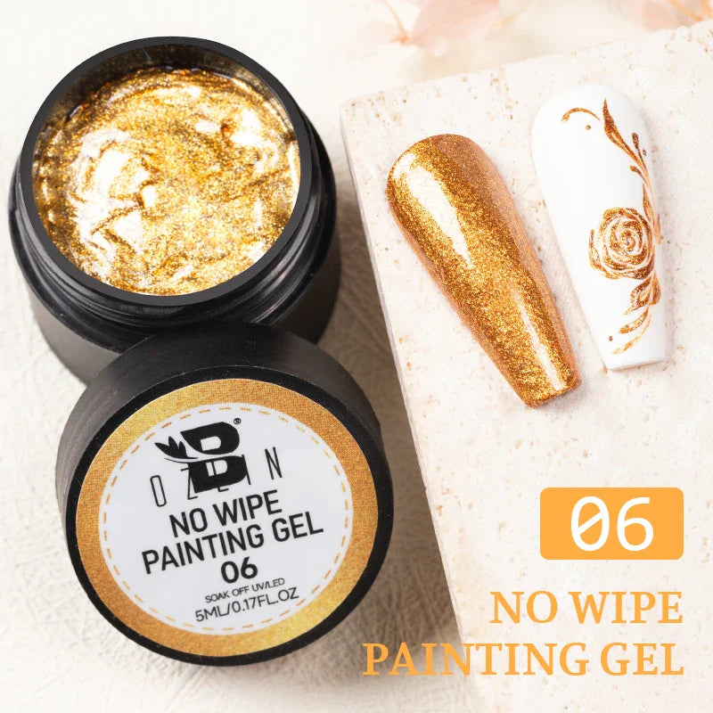 BOZLIN 5ml Sparkling Chameleon Mica Shell Gel Polish Colorful Sequins Manicure Semi Permanent Soak Off Nail Art Gel Varnish