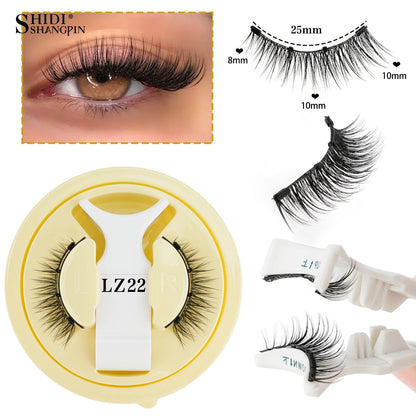 1 Pair Reusable Magnetic Eyelashes Set With Magnetic Tweezers Natural Faux Mink Lashes Fluffy Fake Eyelash Extension Makeup Tool