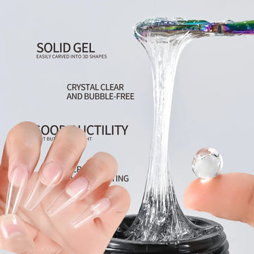 5ML Solid Gel For False Nails Bubble-free Transparent Solid Strong Glue Stick Nails Tips/Gems Long-lasting Solid Nail Patch Gel