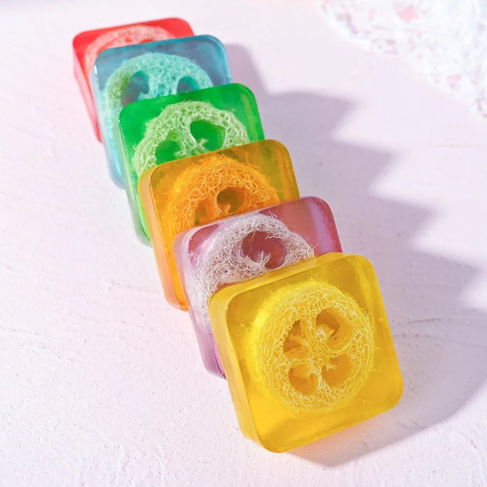 Loofah Turmeric Essential Oil Soap Gentle Rubbing And Physical Exfoliation, Cleansing And Bathing Soap