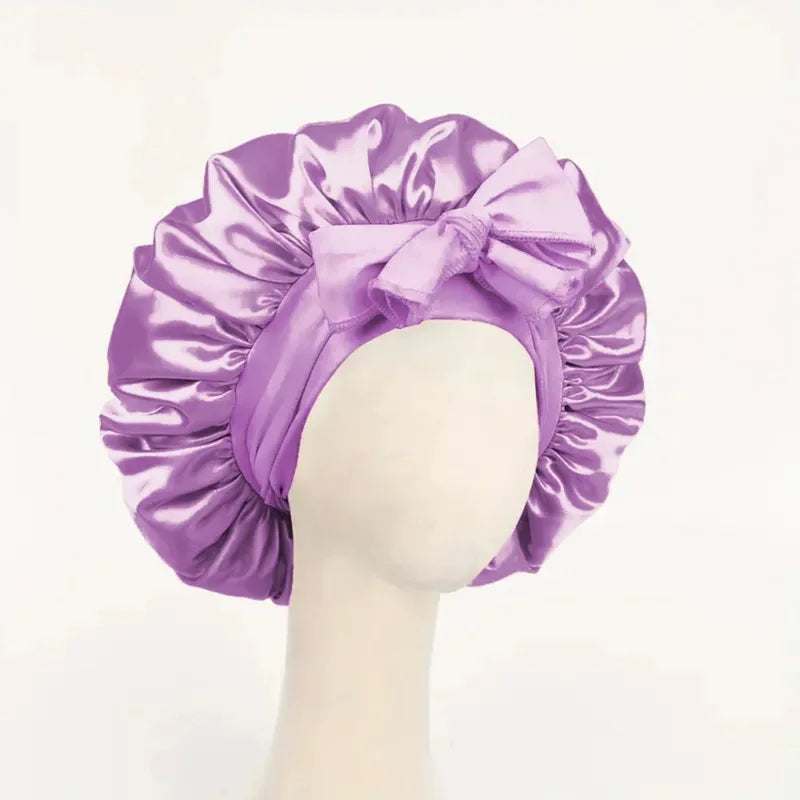 2026 Adjustable Silk Satin Bonnet for Sleeping Hair Bonnet with Tie Band Bonnets for Women Men Hair Protection