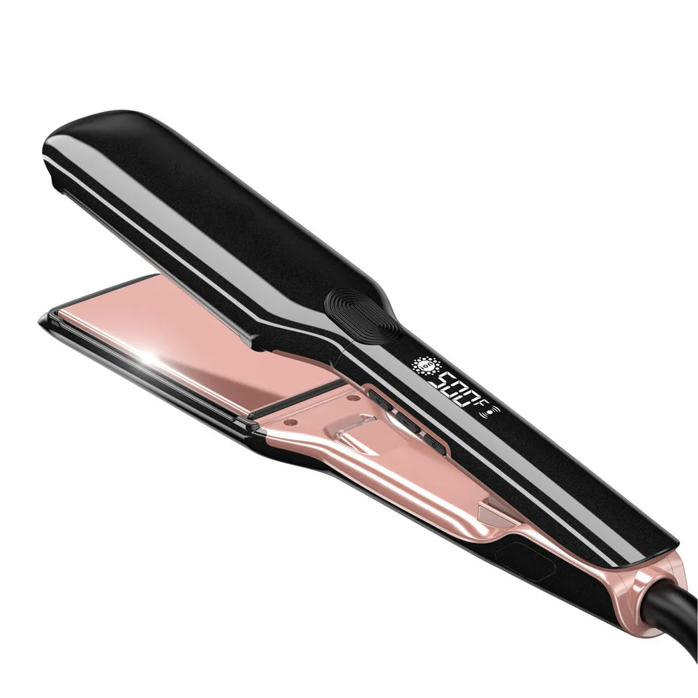Electric Clamp Billion Level Negative Ion High Temperature Straightener with Vibration for Hair Styling Straighten Curling Iron