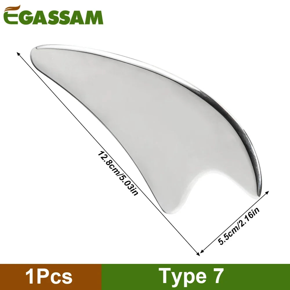 1Pcs Stainless Steel Gua Sha Scraper Physical Therapy Fascia Knife Myofascial Release IASTM Tools Physiotherapy Knife