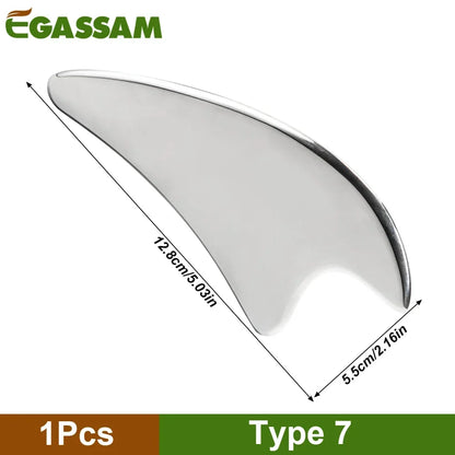 1Pcs Stainless Steel Gua Sha Scraper Physical Therapy Fascia Knife Myofascial Release IASTM Tools Physiotherapy Knife