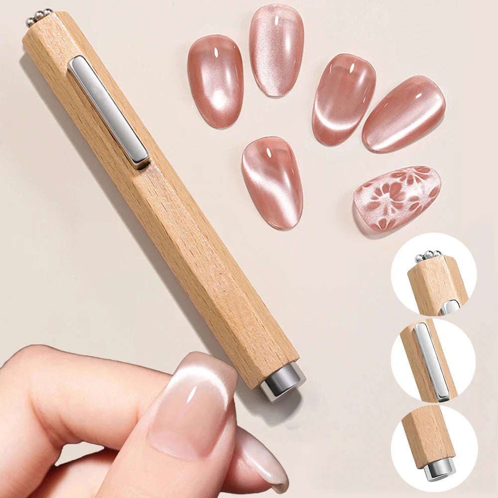 3D New Lollipop Vortex Cat Eye Nail Magnetic Pen Suck Rainbow Halo Vortex Nail Art Magnet Pen for CatEye MagneticGel Nail Polish