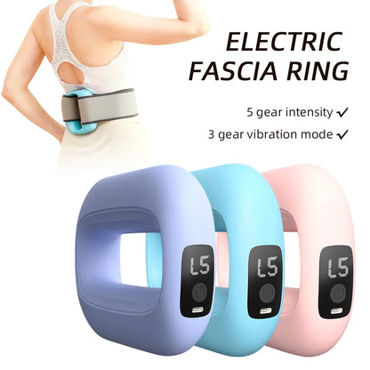 Electric Full-Body Fascia Ring Massager With Belt Multifunctional Exercise Vibration Fitness Massager  Deep Tissue Massage