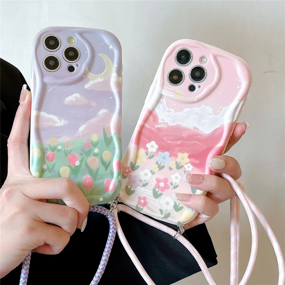 Crossbody Lanyard Phone Case Xiaomi Redmi Note 14 Pro 5G Note 14 Pro Plus 14C POCO X7 Pro 14T Rope Necklace Strap Silicone Cover