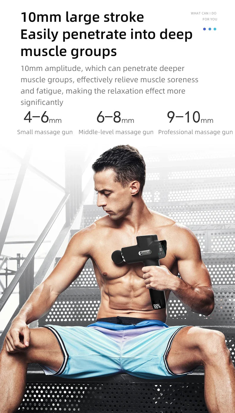 Booster M2-D Massage gun Deep Tissue Percussion Neck Back Body Massager Portable Fascia Gun Muscle Relaxation Electric Massager