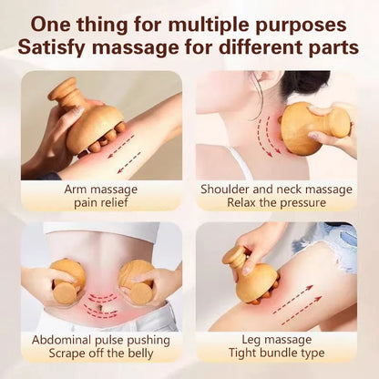 ●★☆ 1Pc Wooden Mushroom Massager Wood Therapy Massage Tool For Relief Muscle Full Body Massage Relax