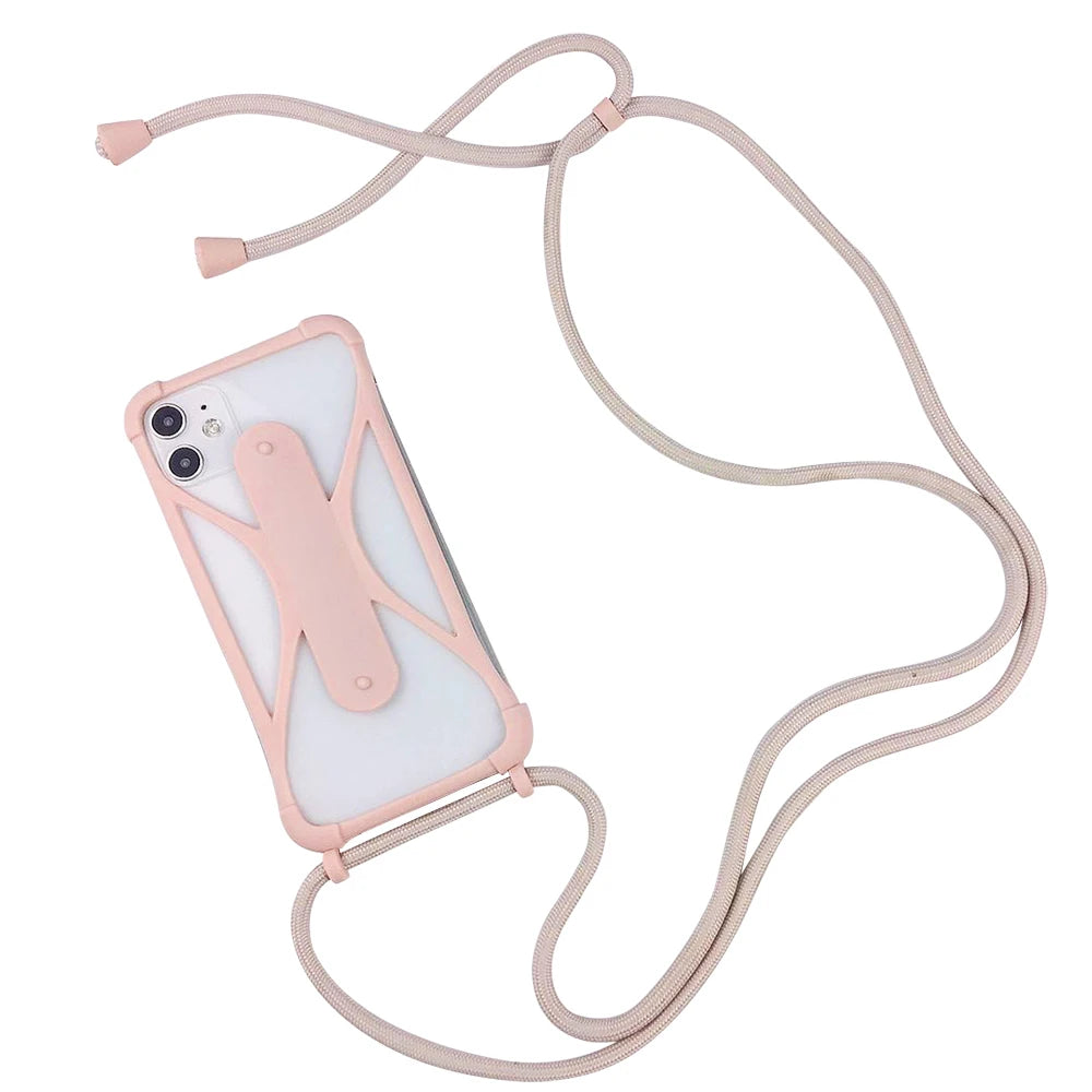 Universal Crossbody Patch Phone Lanyards Mobile Phone Strap Lanyard Nylon Soft Rope Cell Phone Hanging Cord Holder
