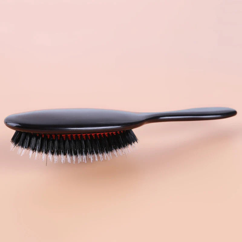 1PC Oval Boar Bristle & Nylon Hair Comb Mini Anti-static Hair Scalp Massage Comb Hairbrush Salon Hair Brush Styling Tools