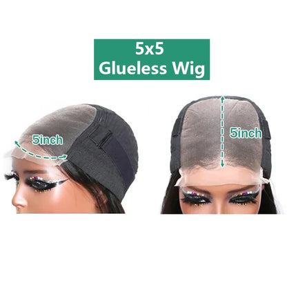 Straight Pre Cut Glueless Wig 100% Human Hair Ready To Wear And Go Pre Plucked HD Lace Wigs Real Human Hair For Women Brazilian