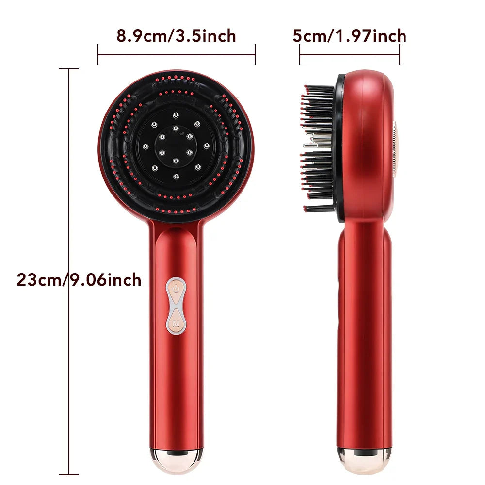 Electric Scalp Massage Brush Red Light Therapy Hair Growth Massage Comb Anti Hair Loss Liquid Oil Applicator Massager Tools