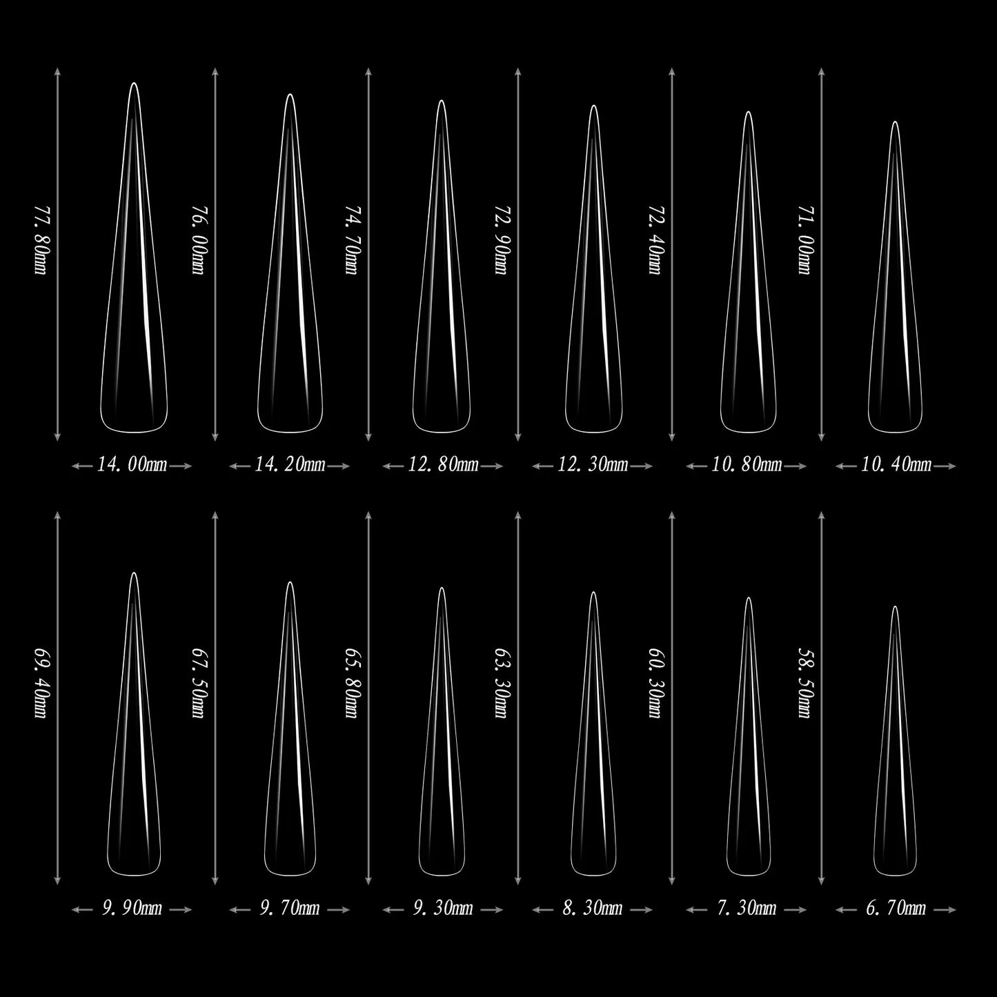 5XL Soft Gel Tips Press On Nails Acrylic Half/Full Cover Fake Nails 180pcs Stiletto Coffin Ballet DIY Extension Nail Supplies