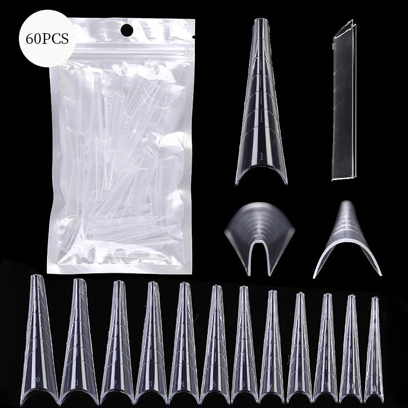 Extension False Nails Art Tips Acrylic Fake Finger Gel Polish Mold Sculpted Full Cover Press on Nails Manicures Accessories Tool