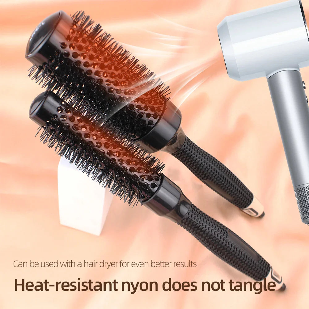 Wholesale High Quality Custom Logo Soft nylon Brush for Salon and home Roll Round Brush Set for Beauty Salon Blower