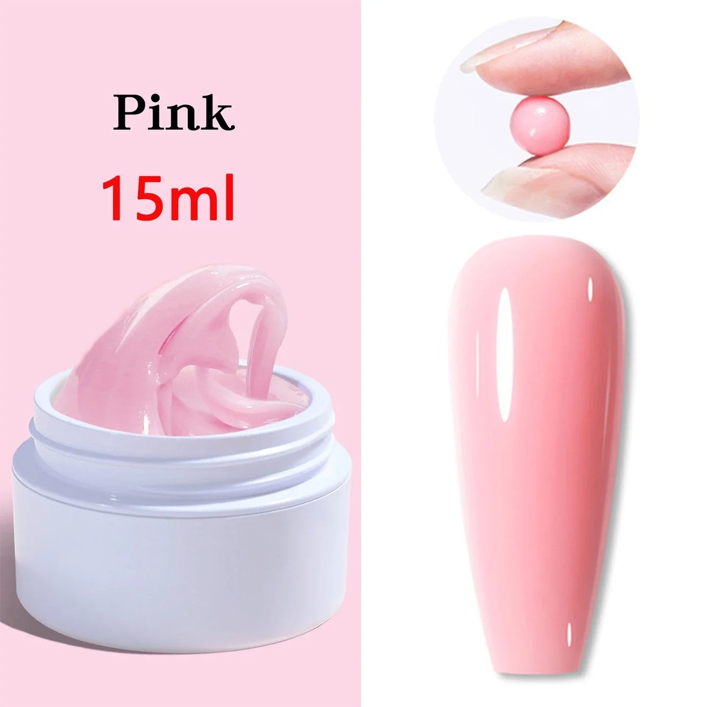 5ML Solid Gel For False Nails Bubble-free Transparent Solid Strong Glue Stick Nails Tips/Gems Long-lasting Solid Nail Patch Gel