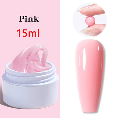 5ML Solid Gel For False Nails Bubble-free Transparent Solid Strong Glue Stick Nails Tips/Gems Long-lasting Solid Nail Patch Gel