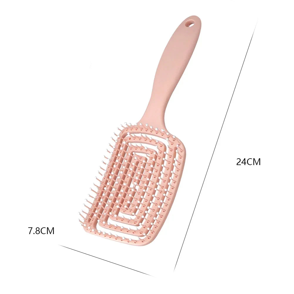 Women Hair Comb 9-Rows Detangler Scalp Massager Comb Curly Hair Brush For Denman Brush Straight Curly Wet Hairbrush Styling Tool