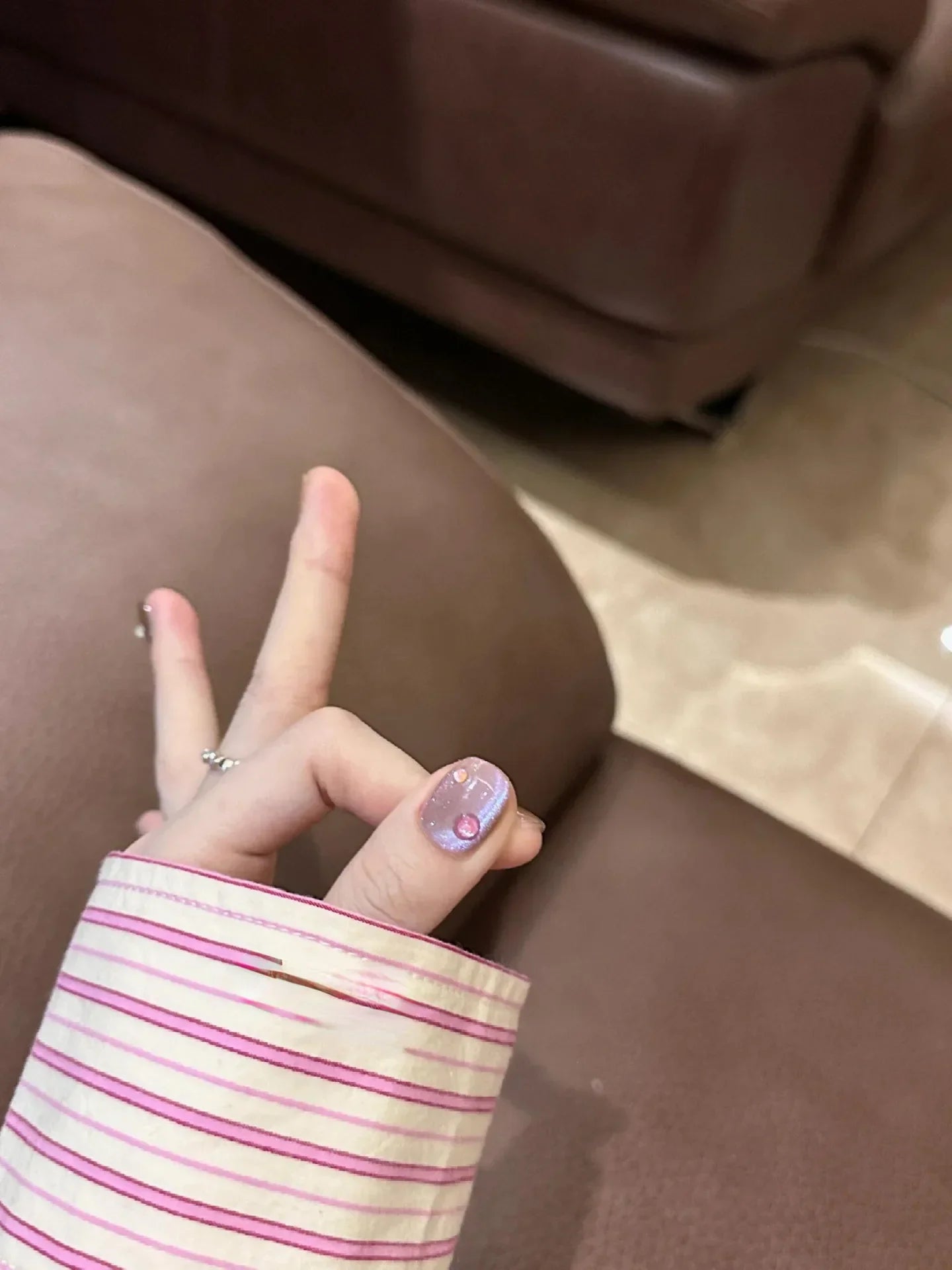 10Pcs Cat Eye Handmade Press on Nails Candy Color Fake Nails Summer Cute Wearable Stick-on Nails Full Cover False Nail Tools