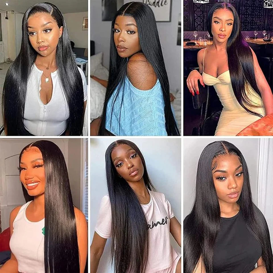 Straight Pre Cut Glueless Wig 100% Human Hair Ready To Wear And Go Pre Plucked HD Lace Wigs Real Human Hair For Women Brazilian
