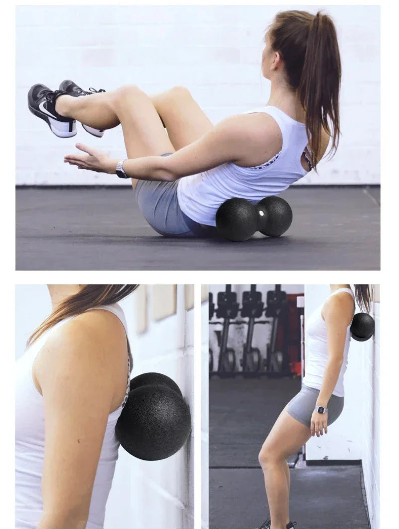 High Density Massage Ball Peanut Massage Ball, Double Long Hockey Ball Massage Roller Ball For Deep Tissue Muscle Massage