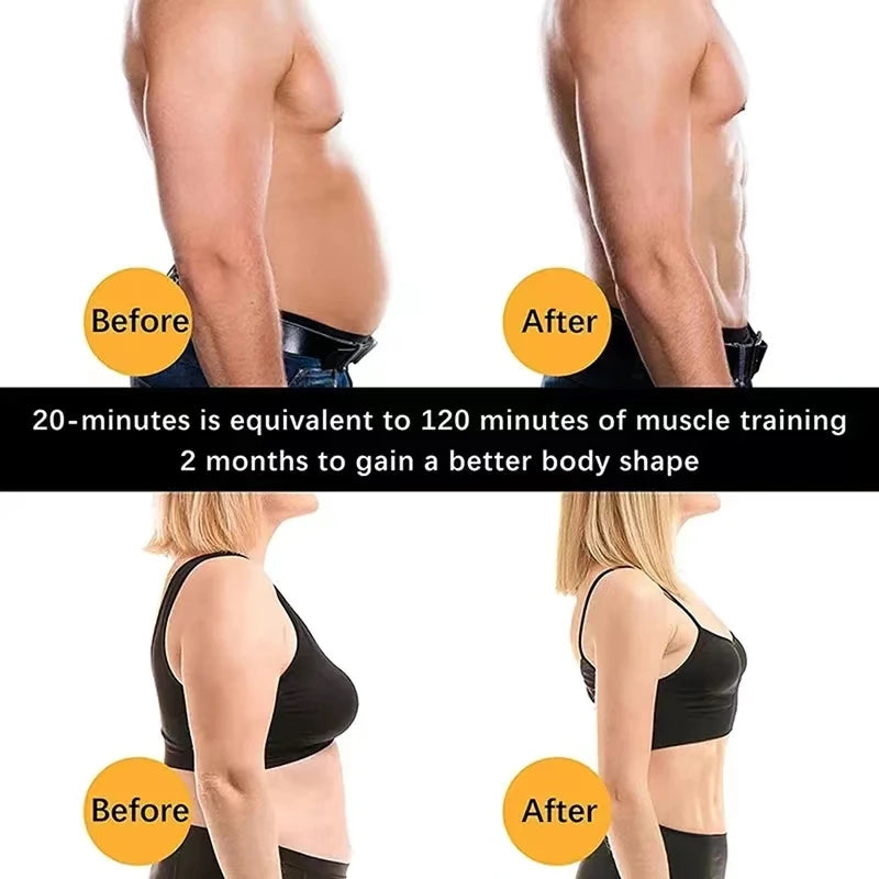 Muscle Stimulator Body Slimming Belt Electric Massage Abdominal Trainer Toner Weight Loss Smart Fitness Vibration Belt Unise