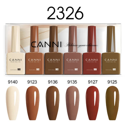 CANNI Nail Gel Polish Set HEMA TPO FREE Jelly Nude Color Rubber Base UV Construction Gel Semi Permanent Soak off UV LED Gel Nail