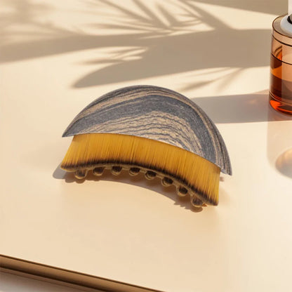 Dry Brushing Face Brush Ergonomic Facial Lymphatic Massage Brush Soft Bristles Contoured Face Sculpting Tool for Home & Spa Use