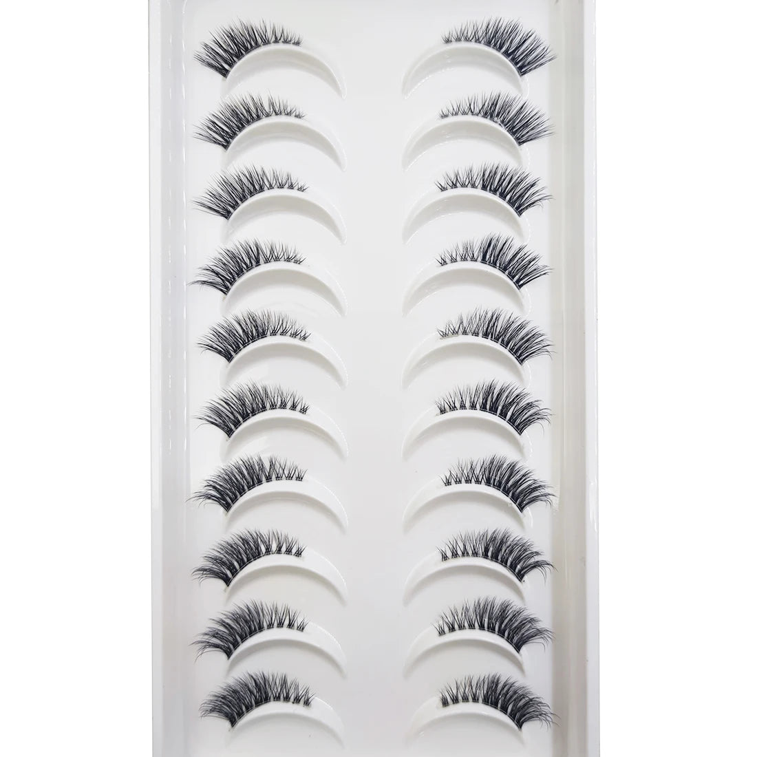 20 Style 10 Pairs Natural 3d Mink Lashes Soft False Eyelashes Cross Messy Dense Eye Lashes Extension Makeup Faux Cils Maquillaje