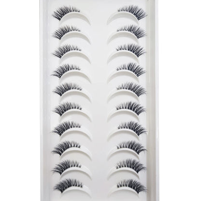 20 Style 10 Pairs Natural 3d Mink Lashes Soft False Eyelashes Cross Messy Dense Eye Lashes Extension Makeup Faux Cils Maquillaje