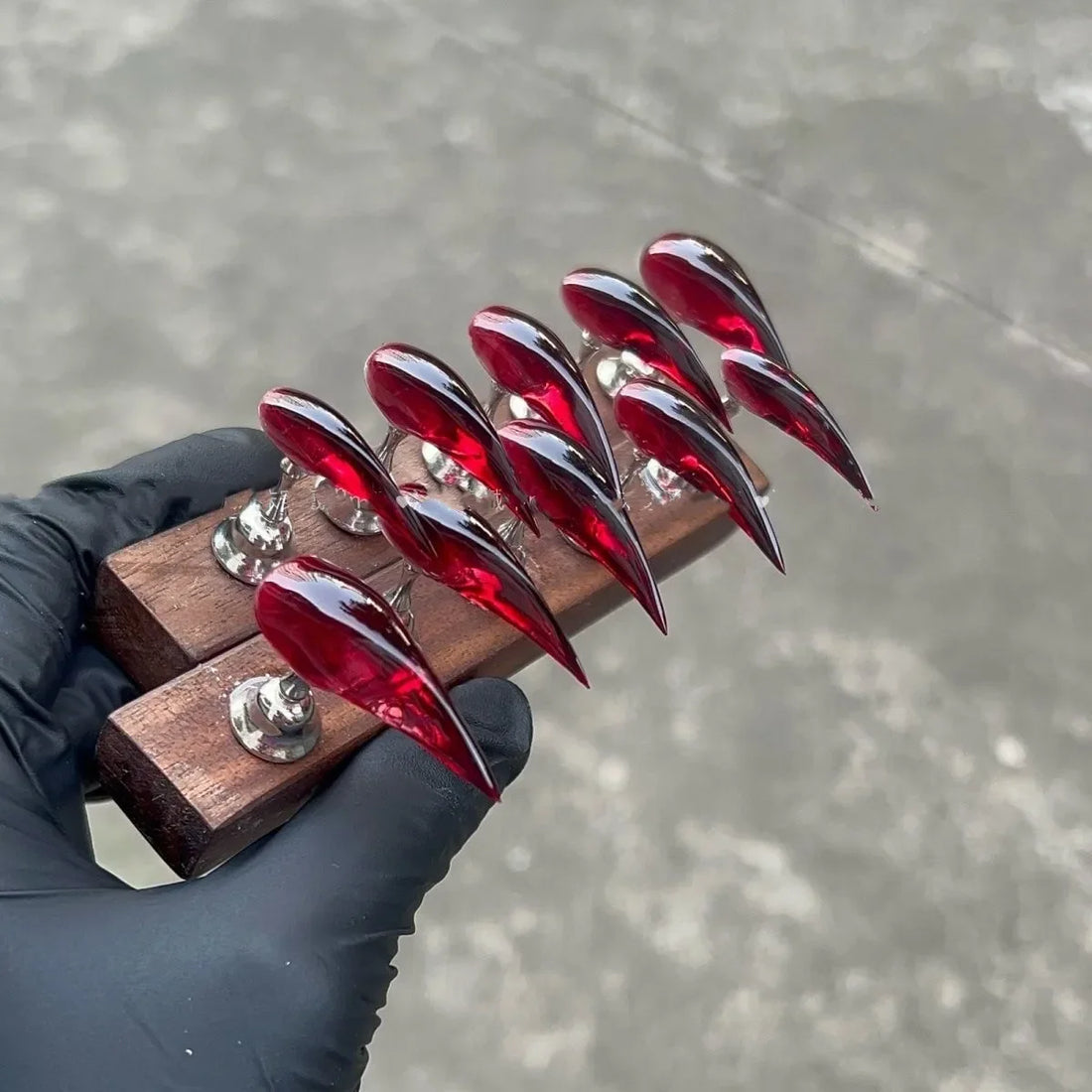 Handmade 10PCS Dragon Shape Claw Press On Nails Thick Reusable Long False Nails Short Acrylic Fake Nail With Glue Nail Supplies