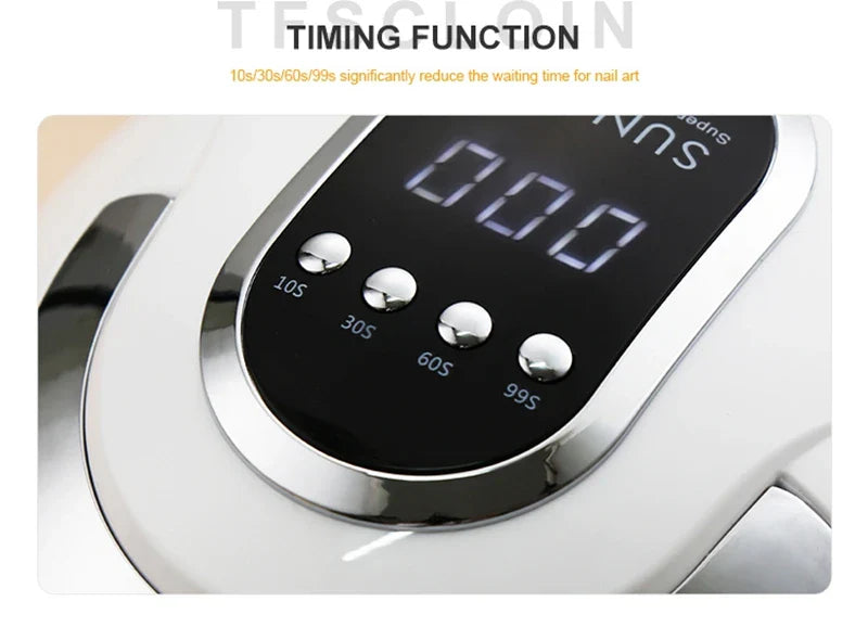 LED Nail Lamp For Manicure 280W Nail Dryer Machine UV Drying Lamp For Curing UV Gel Nail Polish With Motion Sensing LCD Display