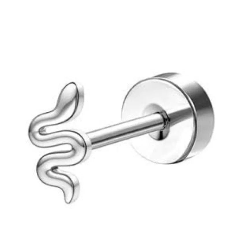 Bobisty 1pc Earrings for Sensitive Ears Surgical Stainless Steel Earrings for Women Dainty Flat Back Earring Stud Hoop Cartilage