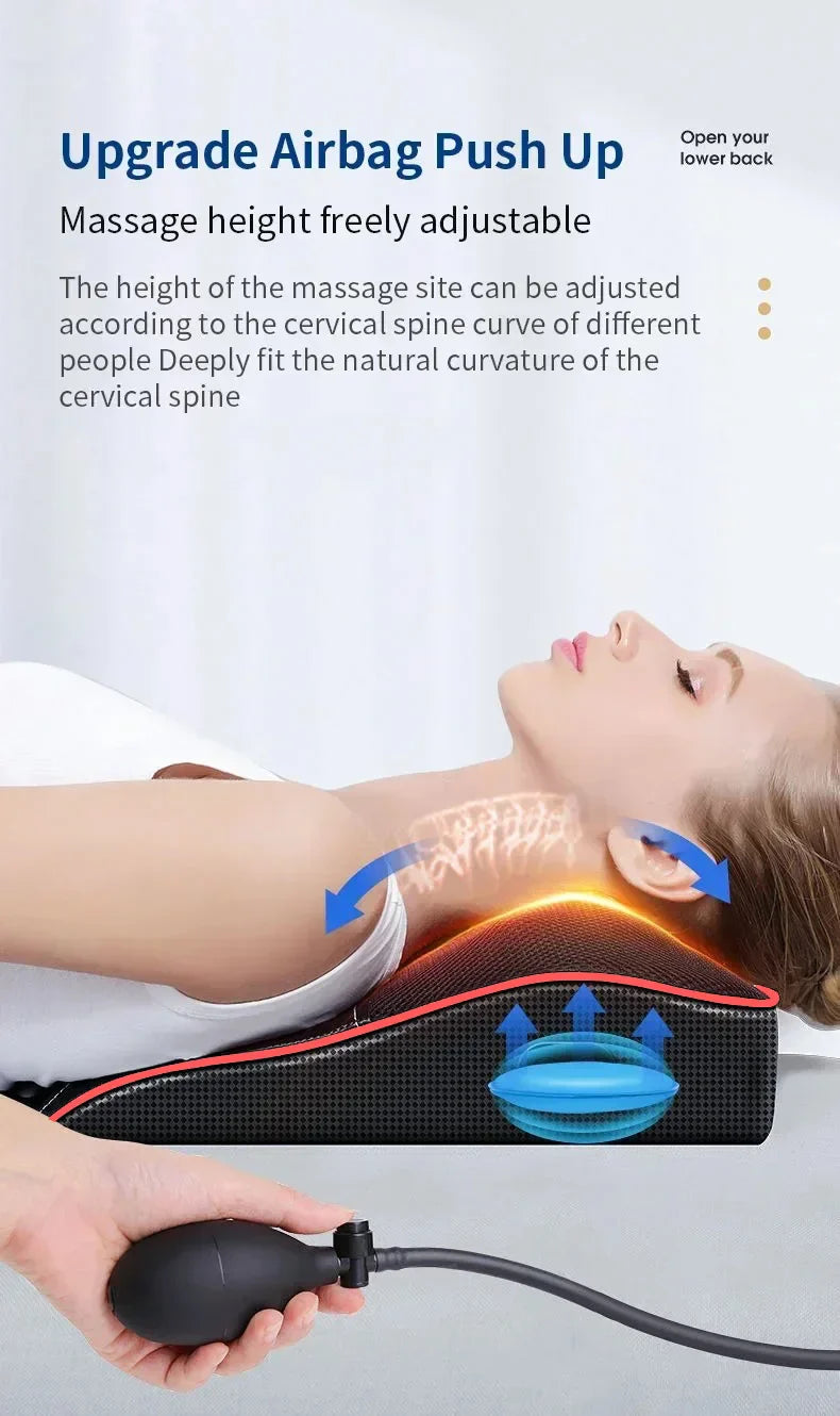 Multifunction Massage Pillow Neck Shoulder Back Electric Healthy Home Car Shiatsu Massager